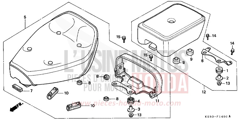 SEAT for CA125 REBEL VORTEX PURPLE METALLIC (RP140) from 1996
